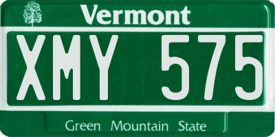 VT license plate XMY575