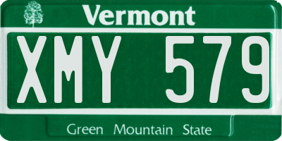 VT license plate XMY579