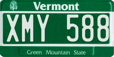 VT license plate XMY588