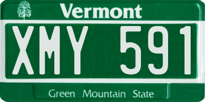 VT license plate XMY591