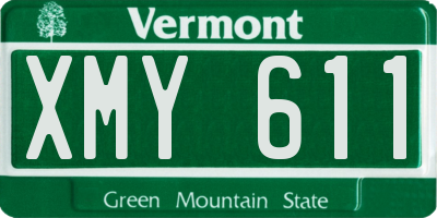 VT license plate XMY611