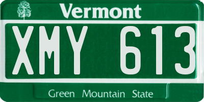 VT license plate XMY613