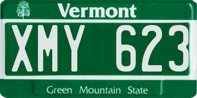 VT license plate XMY623