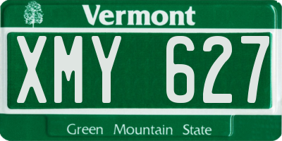 VT license plate XMY627