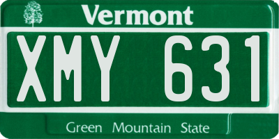 VT license plate XMY631