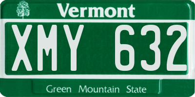VT license plate XMY632