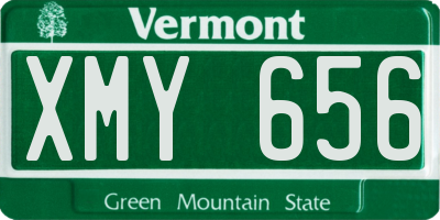 VT license plate XMY656