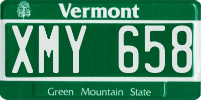 VT license plate XMY658