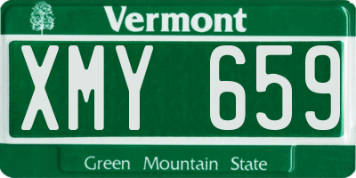 VT license plate XMY659