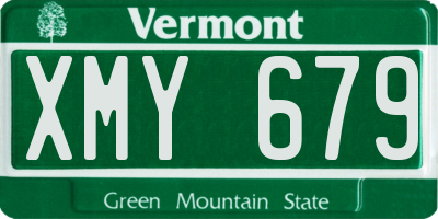 VT license plate XMY679