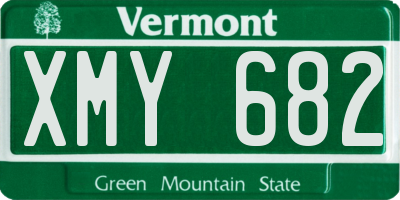 VT license plate XMY682