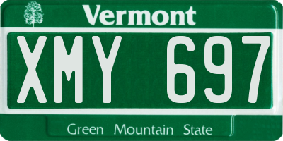 VT license plate XMY697