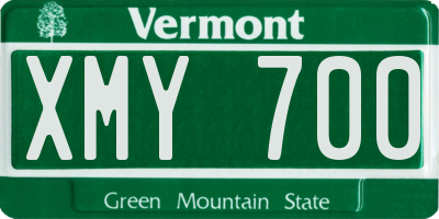 VT license plate XMY700