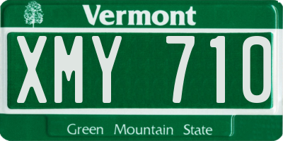 VT license plate XMY710