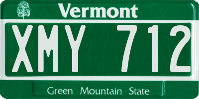 VT license plate XMY712