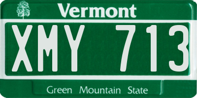 VT license plate XMY713