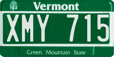 VT license plate XMY715