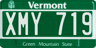 VT license plate XMY719