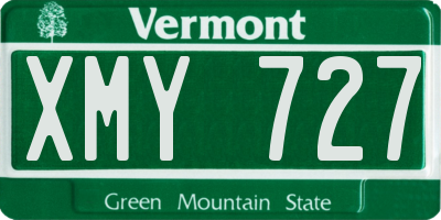 VT license plate XMY727