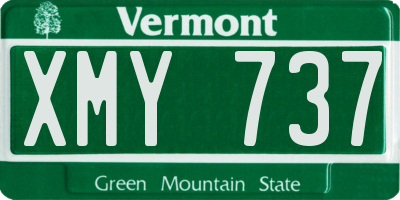VT license plate XMY737
