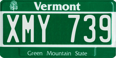 VT license plate XMY739