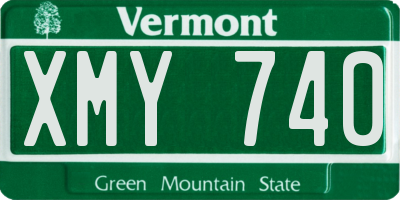 VT license plate XMY740