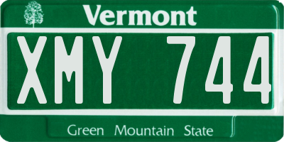 VT license plate XMY744
