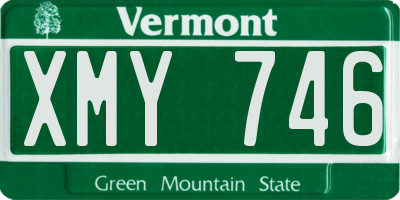 VT license plate XMY746
