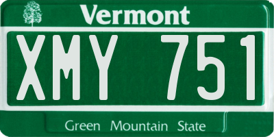 VT license plate XMY751