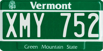 VT license plate XMY752