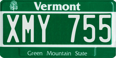 VT license plate XMY755