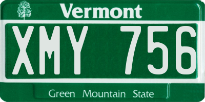 VT license plate XMY756