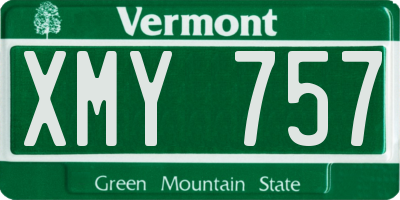 VT license plate XMY757