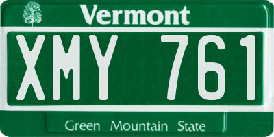 VT license plate XMY761