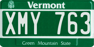 VT license plate XMY763