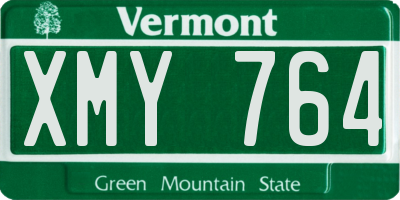 VT license plate XMY764