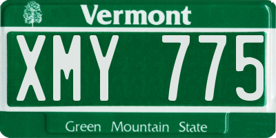 VT license plate XMY775