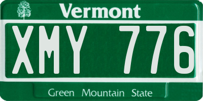 VT license plate XMY776