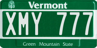 VT license plate XMY777