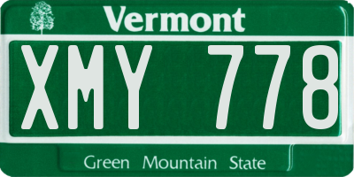 VT license plate XMY778