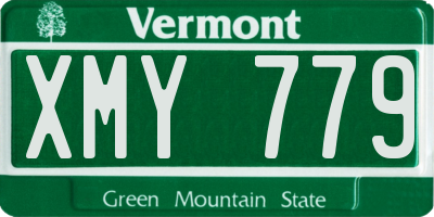 VT license plate XMY779