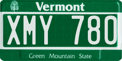 VT license plate XMY780
