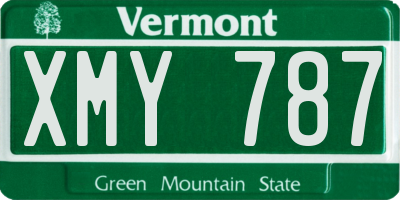 VT license plate XMY787