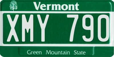 VT license plate XMY790
