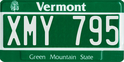 VT license plate XMY795