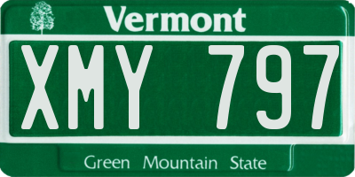 VT license plate XMY797