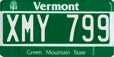 VT license plate XMY799