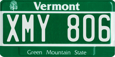 VT license plate XMY806