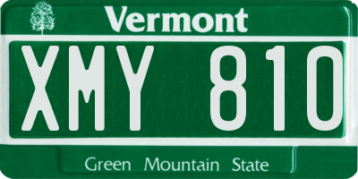 VT license plate XMY810