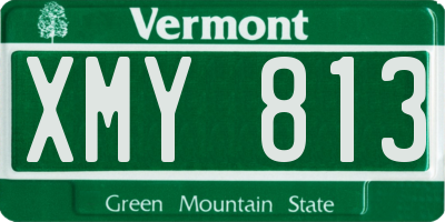 VT license plate XMY813
